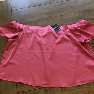 Hot pink off the shoulder top